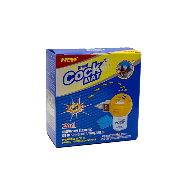 Dispozitiv antițânțari COCK MAT - 1 dispozitiv, 1 sticlă cu lichid, 6 pastile antițânțari